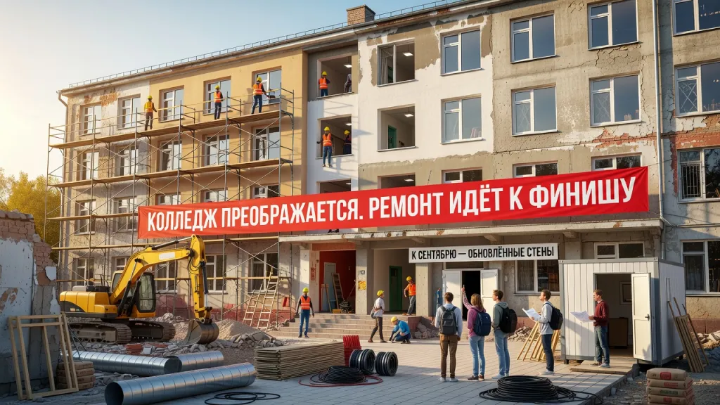 Колледж преображается. Ремонт идёт к финишу